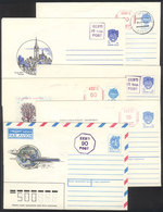 ESTONIA: 6 USSR Stationery Envelopes With Overprints, All Different, VF Quality! - Estland