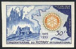 FRANCE: Yv.1009a, 1955 Rotary 50 Years, IMPERFORATE Variety, Superb, Catalog Value Euros 125. - Autres & Non Classés