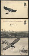 FRANCE: Aviator CATTANEO And His BLERIOT Monoplane, Circa 1910, 3 Beautiful Postcards Of Very Fine Quality! - Other & Unclassified