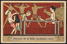 FRANCE: SPORT: Beautiful PC With Olympic Illustration: Souvenir De La Belle Jardiniere (Paris), Unused, Excellent Qualit - Autres & Non Classés