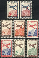 FRANCE - REUNION: Sc.C14/C17, 1943 Set Of 4 Values, WITH And WITHOUT FACE VALUE, VF Quality! - Otros & Sin Clasificación