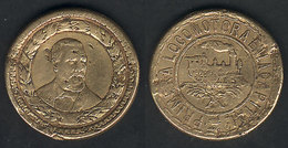 GUATEMALA: GOLD MEDAL Commemorating The Inauguration Of The First Railway In The Year 1877, Diameter 21 Mm, Weight 7.95  - Railway