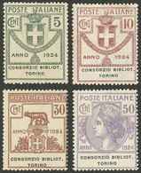 ITALY: Sassone 30/33, Cmpl. Set Of 4 Values, MNH Or With Tiny Hinge Mark Barely Visible (they Appear MNH), Very Fine Qua - Autres & Non Classés