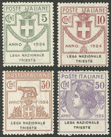 ITALY: Sassone 42/45, Cmpl. Set Of 4 Values, MNH Or With Tiny Hinge Mark Barely Visible (they Appear MNH), Very Fine Qua - Sonstige & Ohne Zuordnung