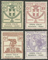 ITALY: Sassone 46/49, Cmpl. Set Of 4 MNH Values, Very Fine Quality, Catalog Value Euros 750. - Sonstige & Ohne Zuordnung