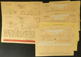 ITALY: 6 Telegrams Of The Years 1933 To 1940, 2 (of 1940) With Watermark, There Are Some Very Interesting Texts And Canc - Zonder Classificatie