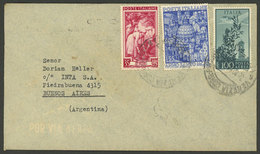 ITALY: 28/DE/1950 Venezia - Argentina, Airmail Cover With Mixed Postage Italy - Vatican (total 190L.), Very Attractive! - Sin Clasificación