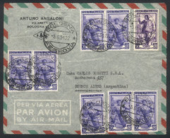 ITALY: 5/JUN/1951 BOLOGNA - Argentina: Airmail Cover Franked With 190L. Consisting Of Stamps Of The Lavoro Issue, VF Qua - Non Classés