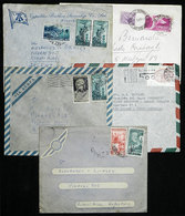 ITALY: 5 Airmail Covers Sent To Argentina Between 1955 And 1957, Good Frankings, VF Quality! - Ohne Zuordnung