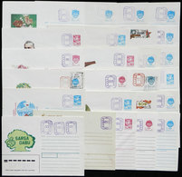 LATVIA: 25 USSR Stationery Envelopes With Overprints, All Different, VF Quality! - Lettonie