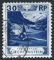 LIECHTENSTEIN: Sc.99a, 1930 30Rp. With The Very Rare Mixed Perforation 11½ X 10½, Used In Vaduz, Little Defect On Front  - Other & Unclassified