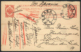LITHUANIA: 4K. Postal Card (PS) Of Russia Sent On 23/JA/1910 From LIBAU To Germany, VF Quality! - Litauen