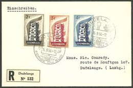 LUXEMBOURG: Yvert 514/516, 1956 Europa, The Set Of 3 Values On A FDC Cover, Very Fine Quality! - Autres & Non Classés