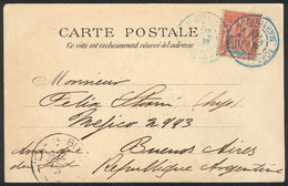 MARTINIQUE: PC (view Of A Mulatto Woman From Saint-Pierre), Franked By Sc.39, Sent From Fort De France To Argentina On 9 - Autres & Non Classés