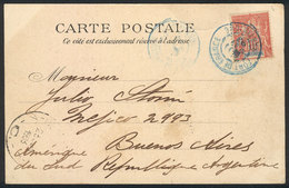 MARTINIQUE: PC (view Of La Place Bertin, Fontaine Agnes, Saint-Pierre), Franked By Sc.39, Sent From Fort De France To Ar - Autres & Non Classés