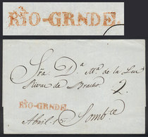 MEXICO: Undated Folded Cover With Red Straightline RIO-GRNDE Mark Very Well Applied + 2 Rating In Pen, Excellent Quality - Mexiko