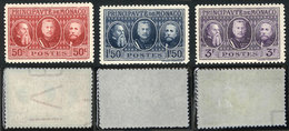 MONACO: Sc.100/102, 1928 The Set Of 3 Values WITH WATERMARK (only Catalogued WITHOUT Wmk), Excellent Quality, Very Inter - Autres & Non Classés