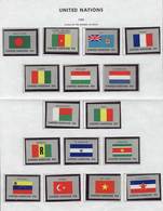 UNITED NATIONS: Years 1980 To 1989, Flags, Complete Never Hinged Sets Mounted On Album Pages, VF Quality, Yvert Catalog  - Sonstige & Ohne Zuordnung