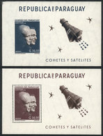 PARAGUAY: Year 1962, Souvenir Sheet With Stamp Sc.706 (perforated And Imperf With Changed Color), MNH, VF Quality, Catal - Paraguay