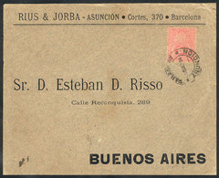 PARAGUAY: Front Of Cover Sent From Asunción To Argentina On 1/OC/1894, Franked With 20c. (Sc.29 ALONE), Very Fine Qualit - Paraguay