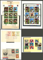 PARAGUAY: AIRMAIL: Mini-sheets + FDC Covers, Collection In Album Of Large Number Of Thematic Mini-sheets (between Yvert  - Paraguay