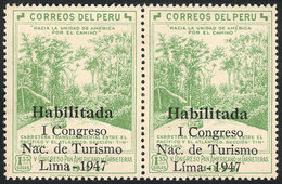 PERU: Sc.422, Pair, One With Accent Over The I Of LIMA, VF Quality!" - Pérou