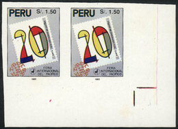 PERU: Sc.1058, 1993 Intl. Pacific Fair, IMPERFORATE PAIR, Excellent Quality! - Peru