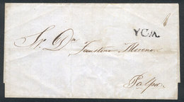 PERU: Circa 1836, Undated Folded Cover Sent To Palpa, With YCA In Black And 1 In Pen, VF!" - Perú