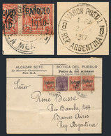 PERU: MAY/1917 LA MERCED (Chanchamayo) - Argentina: Cover Franked Sc.180 + 201 X3, Canceled RECEPTORÍA DE LA MERCED, On  - Perú
