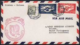 PORTUGAL: 6/FEB/1941 Lisboa - Bolama (Portuguese Guinea): First Flight Cover, With Arrival Backstamp, VF Quality! - Other & Unclassified