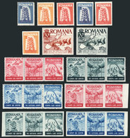 ROMANIA: Lot Of Unofficial Sets (perforated And Imperforate), Issued Against Soviet Rule In Eastern Europe, Excellent Qu - Autres & Non Classés