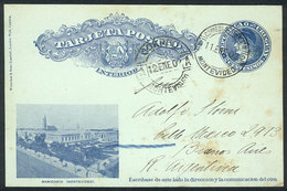 URUGUAY: 2c. Postal Card (PS) Illustrated With View Of A Mental Hospital (Montevideo), Sent To Buenos Aires In 1902, VF  - Uruguay