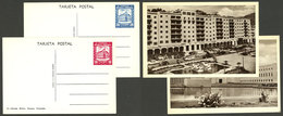 VENEZUELA: 2 Postal Cards Of 10c. And 20c. Illustrated On Back: Military School And El Silencio, VF Quality! - Venezuela