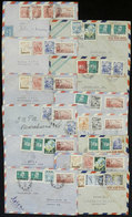 YUGOSLAVIA: 13 Aerograms Or Airmail Covers Sent To Argentina, Most In 1951, Very Nice Postages! - Other & Unclassified