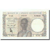 Billet, French West Africa, 25 Francs, 1952, 1952-12-19, KM:38, SUP - États D'Afrique De L'Ouest