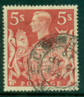 GB 1939-42 KGVI 5/- Dull Red Royal Arms FU  Lot32748 - Ohne Zuordnung