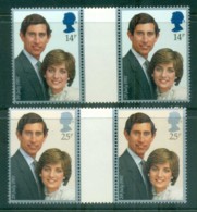GB 1981 Charles & Diana Royal Wedding Gutter Pr MUH Lot81941 - Non Classés