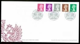 GB 2007 16,48,50,54,78p Machin FDC (lot21606) - Unclassified