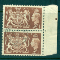 GB 1951 High Values £1 Pair VFU Lot32708 - Non Classés