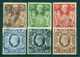 GB 1939-42 KGVI Royal Arms Set Both 10/- VFU Lot32655 - Unclassified