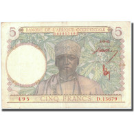 Billet, French West Africa, 5 Francs, 1943, 1943-03-02, KM:26, TTB - West-Afrikaanse Staten