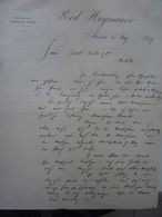 Lettera Commerciale "ROD. HEGNAEUR AARAU" 16 Marzo 1889 - Suisse