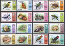 Iles Salomon, Yvert 297/311+324, Scott 316/331, MNH - Islas Salomón (...-1978)