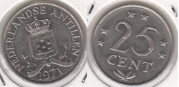 Antille Olandesi 25 Cents 1971 KM#11 - Used - Antillas Neerlandesas