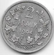 *belguim 2 Francs  Leopold II 1904 Dutch  Vf - 2 Francs