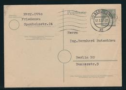 Orts-Ganzsachenpostkarte MiNr. P 31 Gestempelt Von (1) BERLIN SW 11 Ac 12.2.57 -22 - Postcards - Used