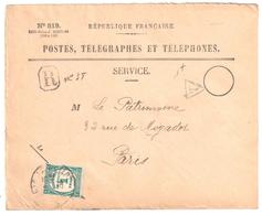 Enveloppe Entière 819 Griffe R Encadré Triangle Taxe Yv 60 - 1859-1959 Lettres & Documents