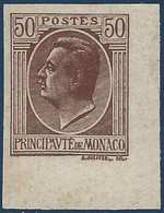 MONACO Effigie Rainier N°86 CDFeuille Essai De Couleur En Brun RR. - Neufs