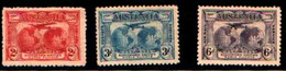 90327)  1931 AUSTRALIA, N° 121/123 Serie Di 3 Valori-MLH* - Nuevos