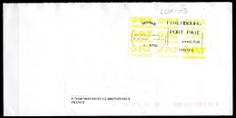 LUX-03 : Luxembourg > France  PETANGE 2007  Etiquette D'affranchissement - Viñetas De Franqueo
